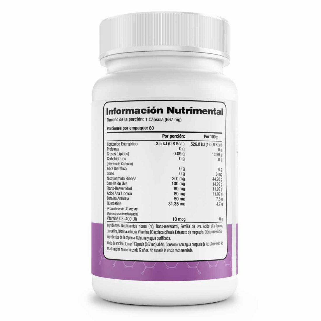NAD + con Resveratrol Complex en Cápsulas