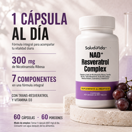 NAD + con Resveratrol Complex en Cápsulas