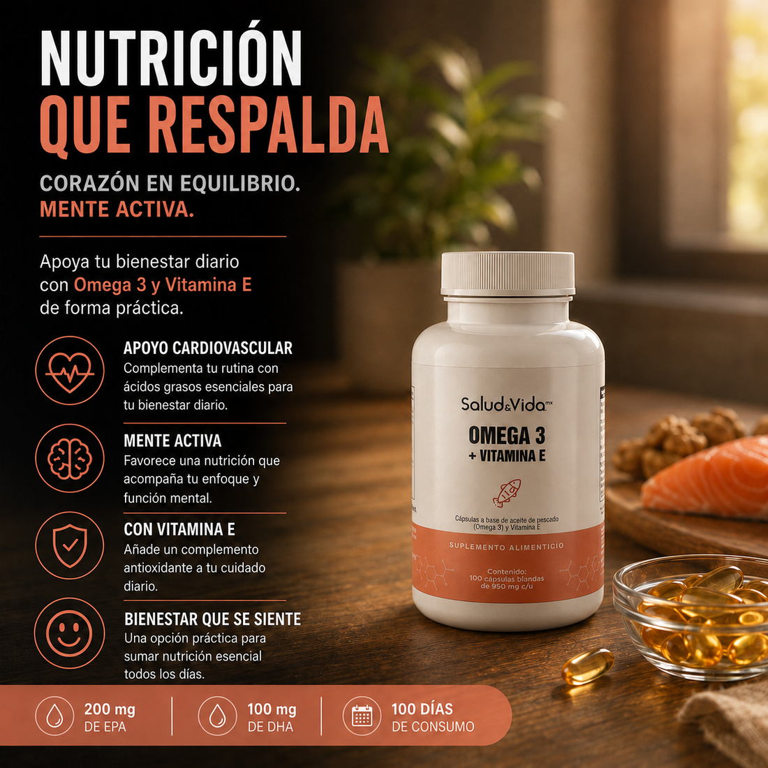 Omega 3 con vitamina E