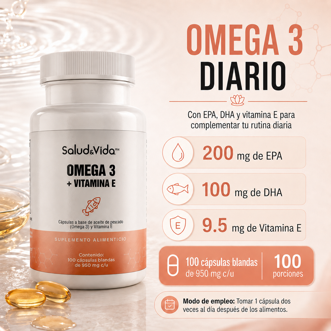 Omega 3 con vitamina E