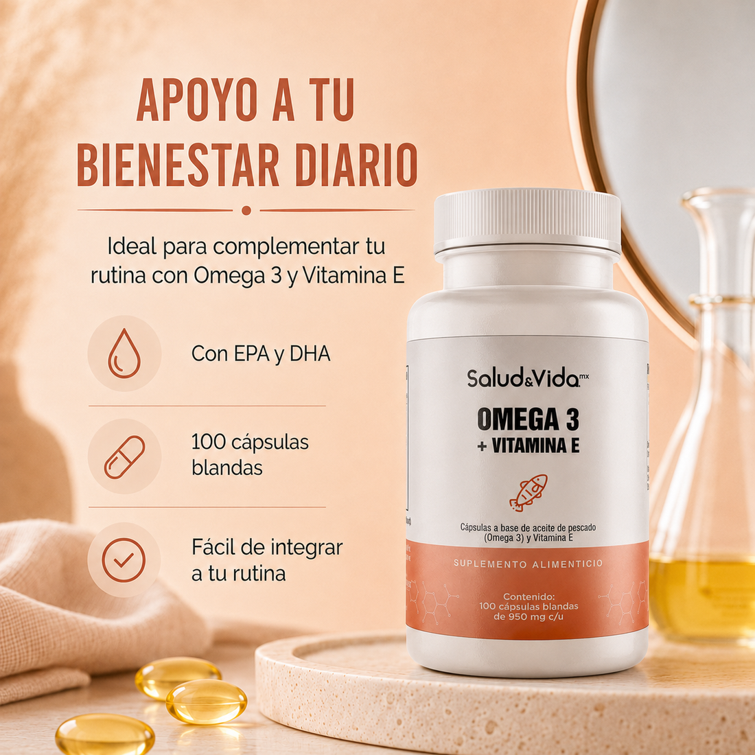 Omega 3 con vitamina E