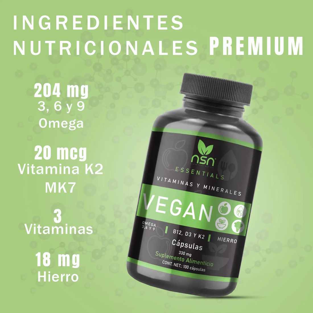 Multivitamínico para Veganos 100 cápsulas