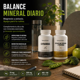 Citrapack - Citrato De Magnesio 100 Cápsulas Y Citrato De Potasio 60 Cápsulas - Pack