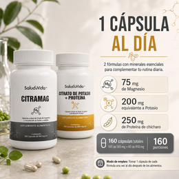 Citrapack - Citrato De Magnesio 100 Cápsulas Y Citrato De Potasio 60 Cápsulas - Pack