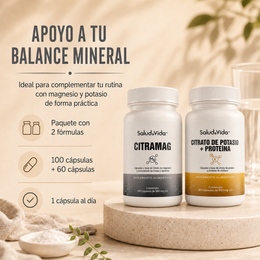 Citrapack - Citrato De Magnesio 100 Cápsulas Y Citrato De Potasio 60 Cápsulas - Pack