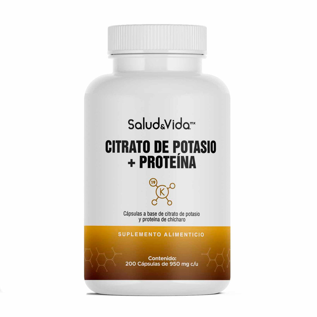 Citrato de Potasio 518mg (200mg de Potasio Elemental) + Proteína