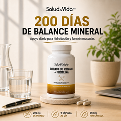 Citrato de Potasio 518mg (200mg de Potasio Elemental) + Proteína