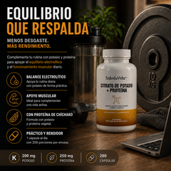 Citrato de Potasio 518mg (200mg de Potasio Elemental) + Proteína