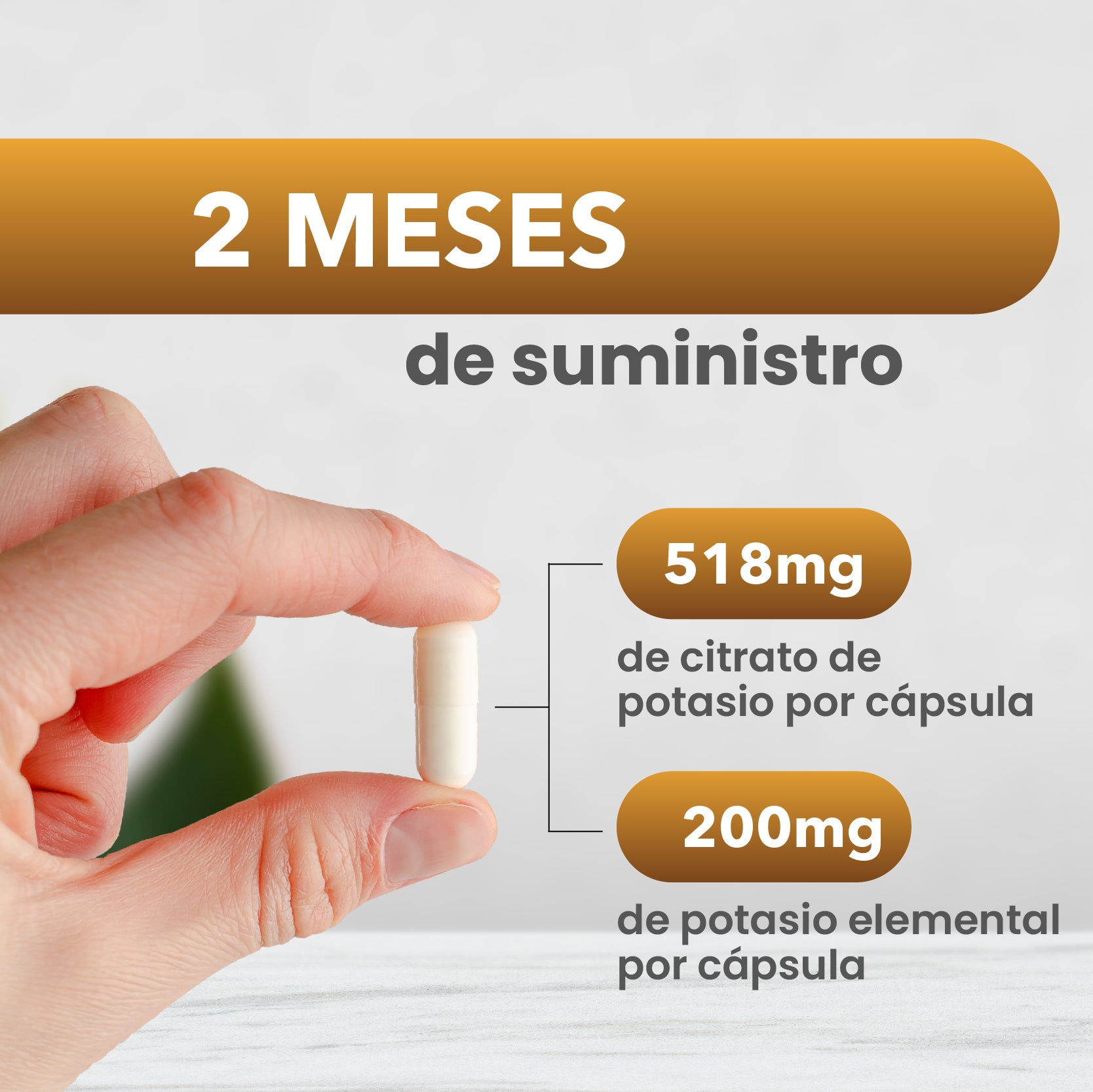 Citrato de Potasio 518mg (200mg de Potasio Elemental) - 200 Cápsulas –  SaludVida México