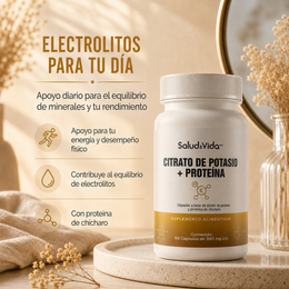 Citrato de Potasio 518mg (200mg de Potasio Elemental) + Proteína