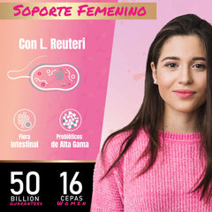 Probióticos para Mujer 16 cepas 50 Billones UFC 60 porciones