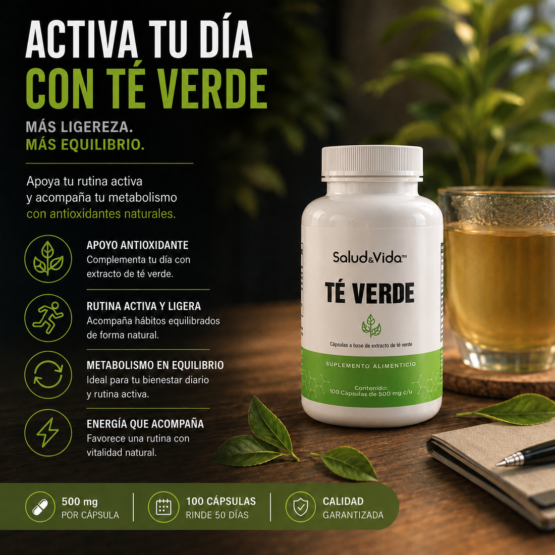 Té Verde Extracto 500mg