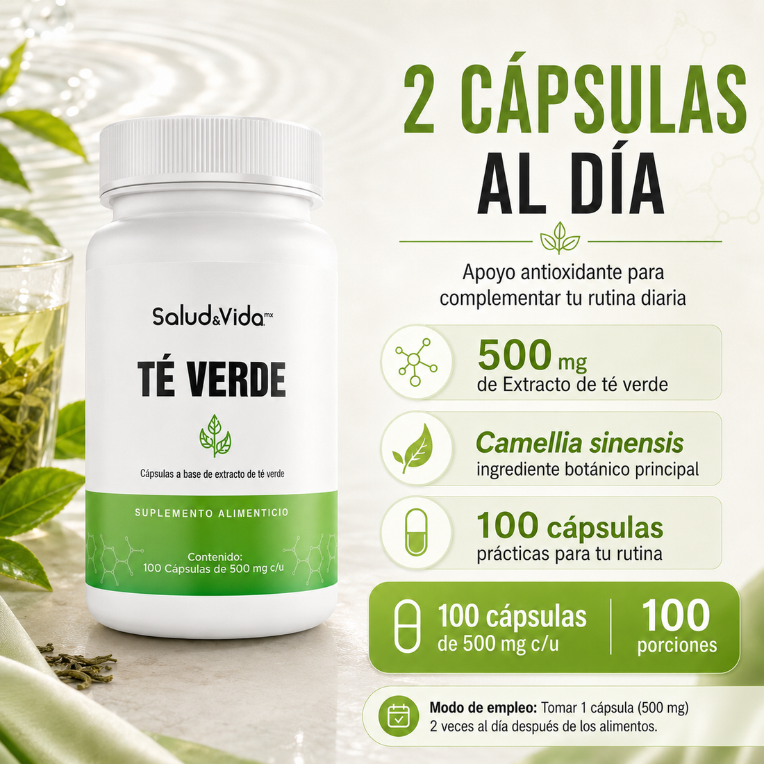 Té Verde Extracto 500mg