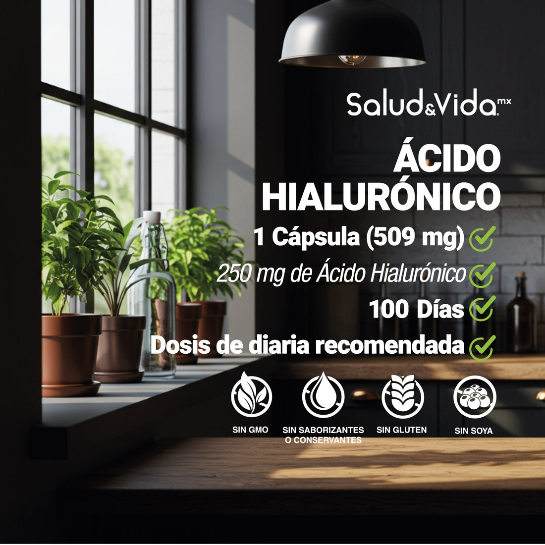 Ácido Hialurónico con Vitamina C, Colágeno y Biotina