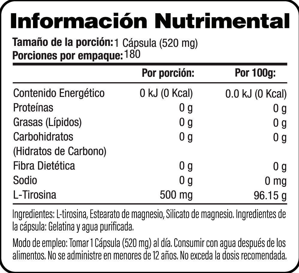 L-Tirosina 500mg