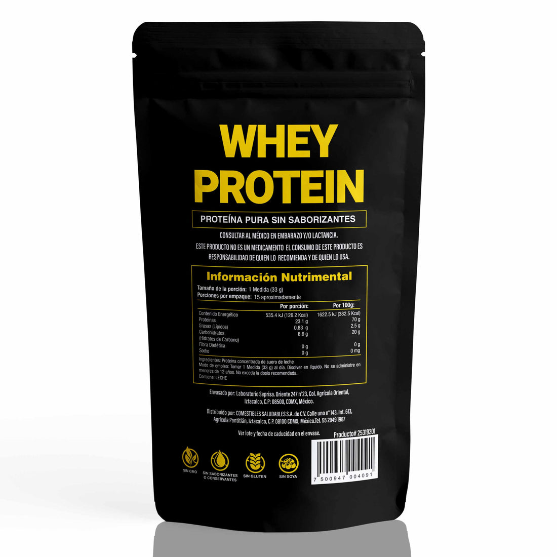 Proteína en Polvo Sin Sabor - Whey Protein