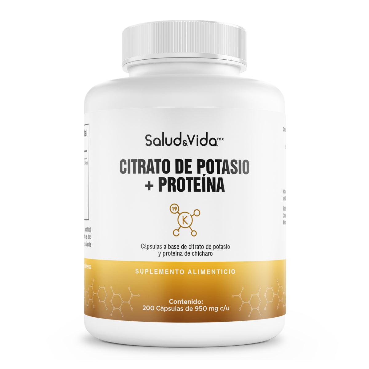 Citrato de Potasio 518mg (200mg de Potasio Elemental) + Proteína