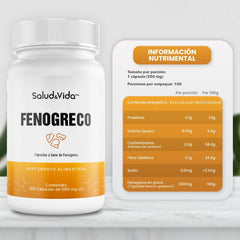 3x2 Fenogreco 100 Cápsulas Alholva Suplementos - SaludVida México