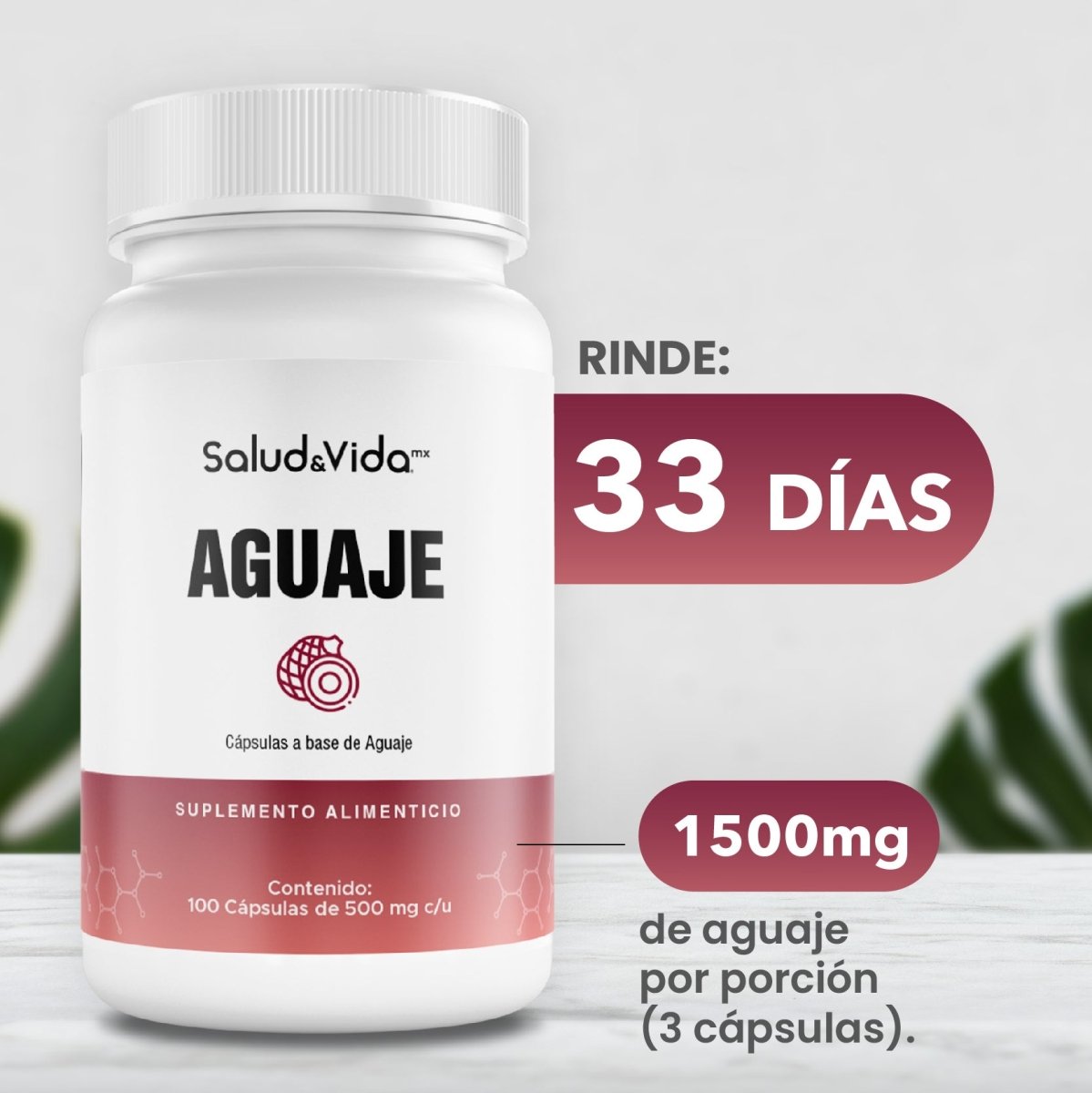 Aguaje 500mg - SaludVida México