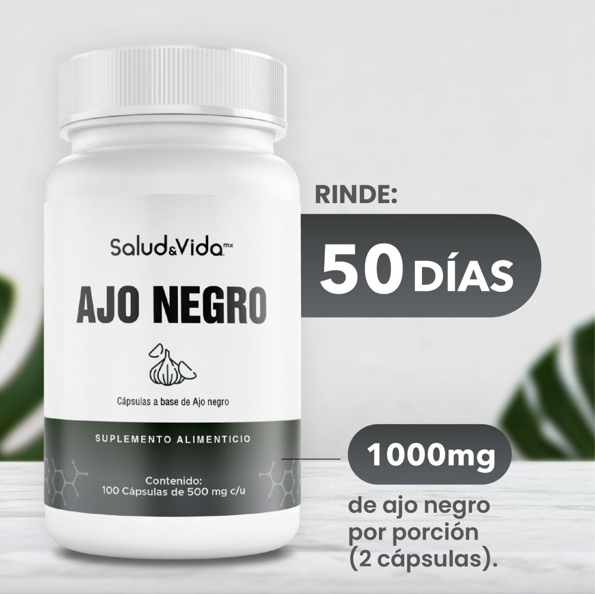 Ajo Negro 500mg - SaludVida México