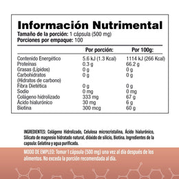 Biotina, Ácido Hialurónico y Colágeno - SaludVida México