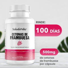 Cetonas de Frambuesa 100 Cápsulas - SaludVida México