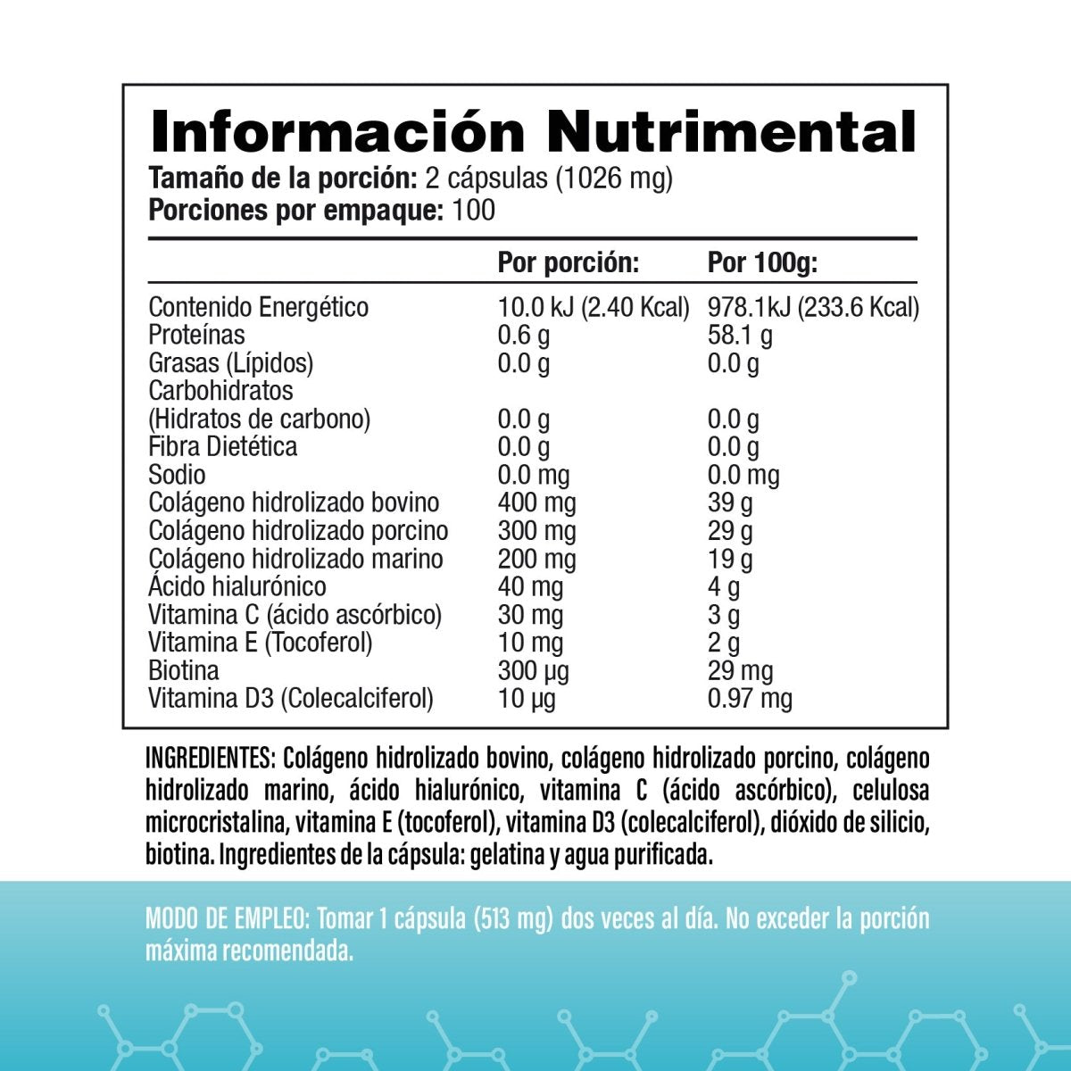 Colágeno Avanzado 3 En 1: 900 Mg De Péptidos Hidrolizados De Tipo 1, 2 Y 3 + Ácido Hialurónico - Optimizado Con Vitamina C, E, Biotina Y D3 - 200 Cápsulas - S&V - Sin Gluten y Sin OMG - SaludVida México