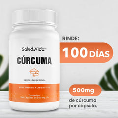 Curcuma 500mg - SaludVida México