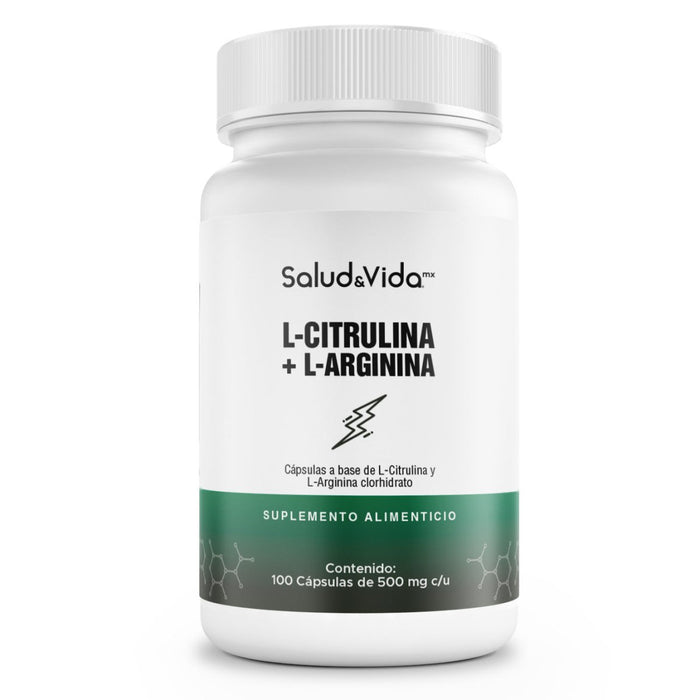 L-Citrulina con L-Arginina 950mg por porción (2 cápsulas)