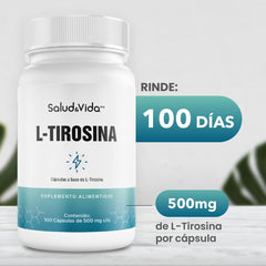 L - Tirosina (L-Tyrosine) 500mg - SaludVida México